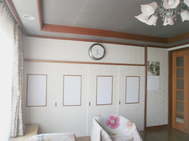 高級織物壁紙　サイザル　クロス張替　藤沢リフォーム　辻堂リフォーム　　高野太閤堂